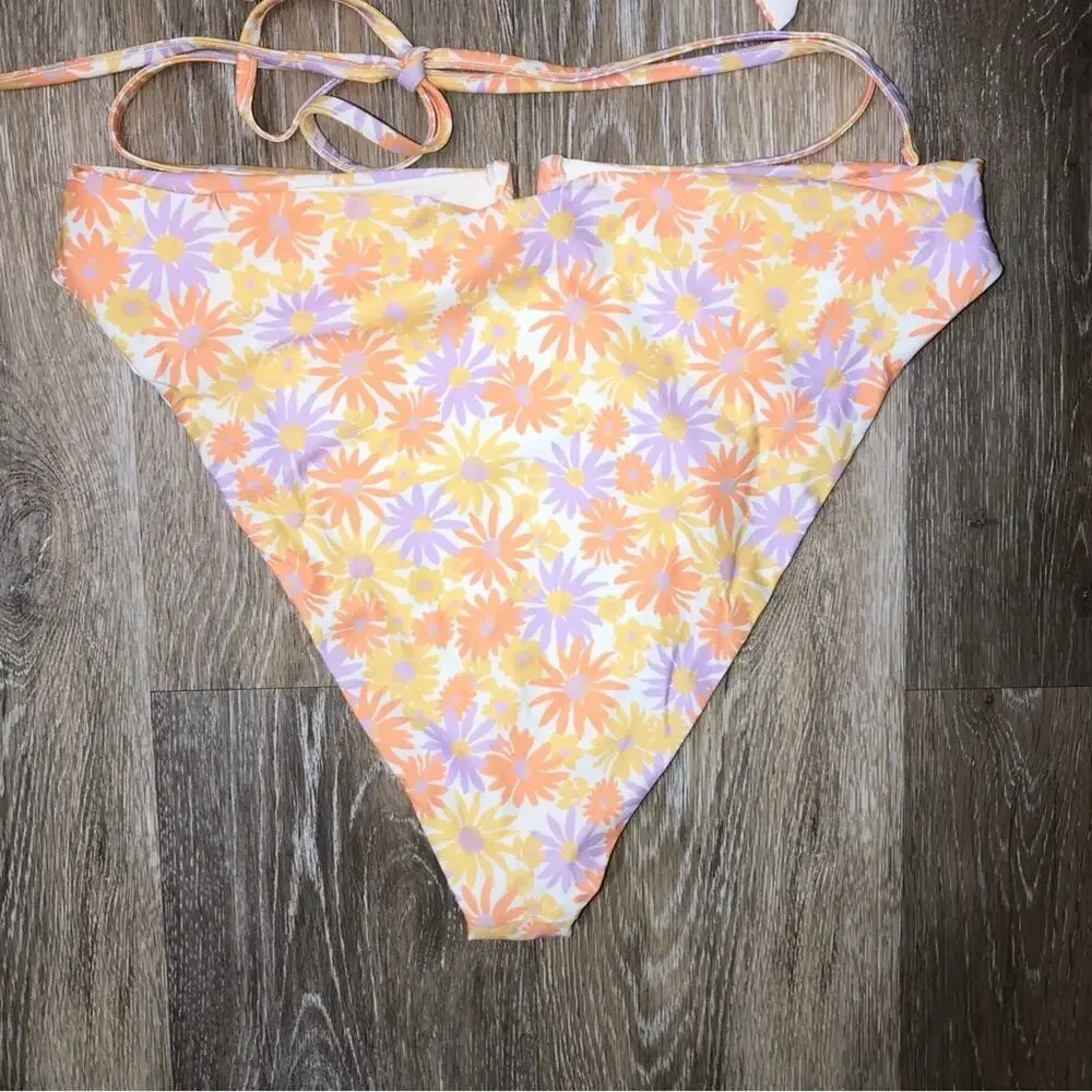 L*Space Bikini Swimsuit Camellia Top Joy Bottom Bitsy in Oopsie Daisy XL NWT